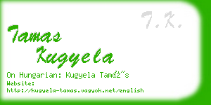 tamas kugyela business card